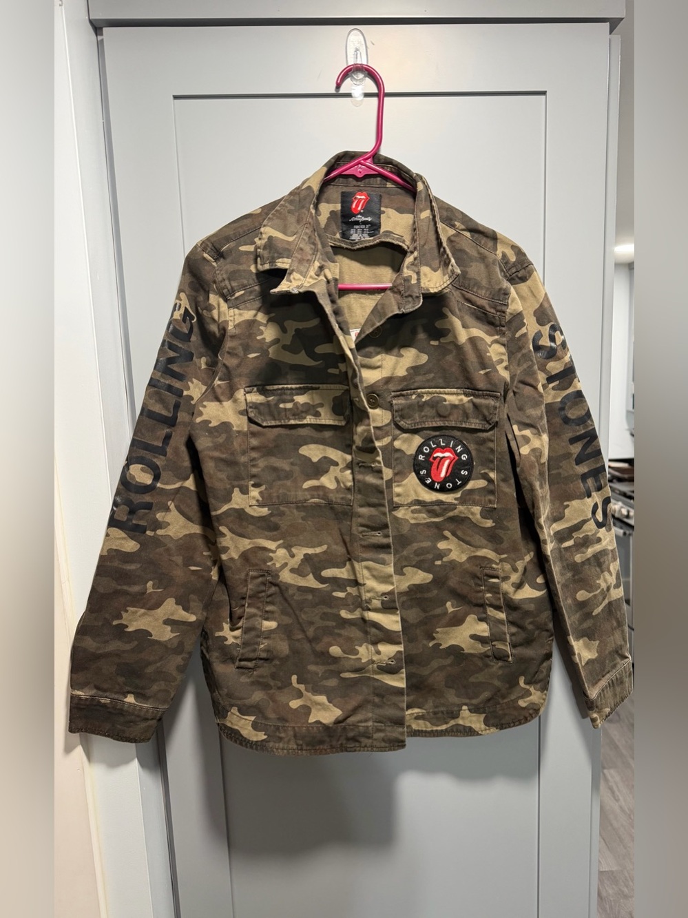 the Rolling Stones Camouflage Jacket - Olive & Brown